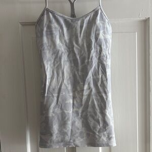 lululemon athletica Power Y Gray Camo Tank Top Size 4